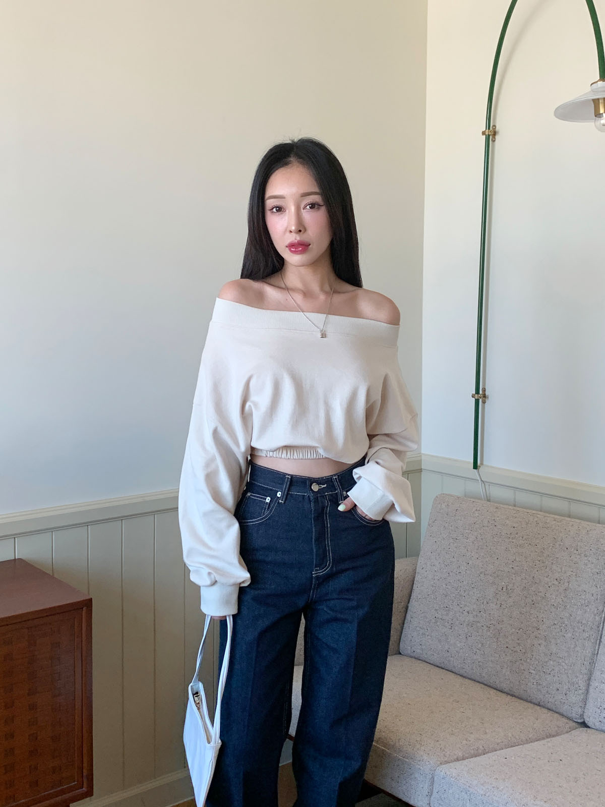 【現貨】韓國製休閒性感平口基本棉T