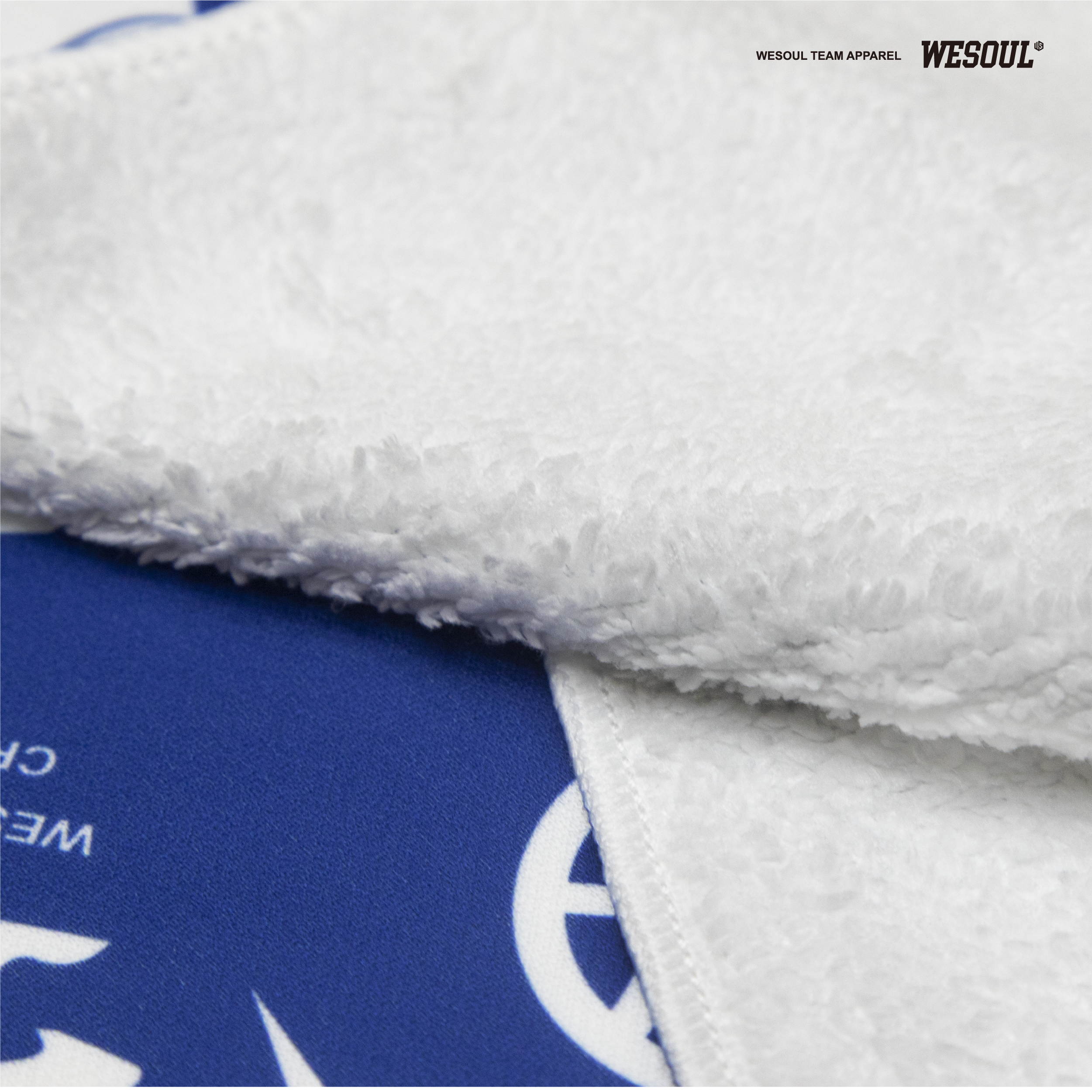 【WESOUL】塗鴉造型毛巾帽｜藍