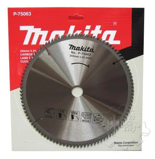 ＊中崙五金【附發票】牧田原廠10"木材鎢鋼鋸片 P-75063【255*3.0*25.4*100T】適用: LS1040