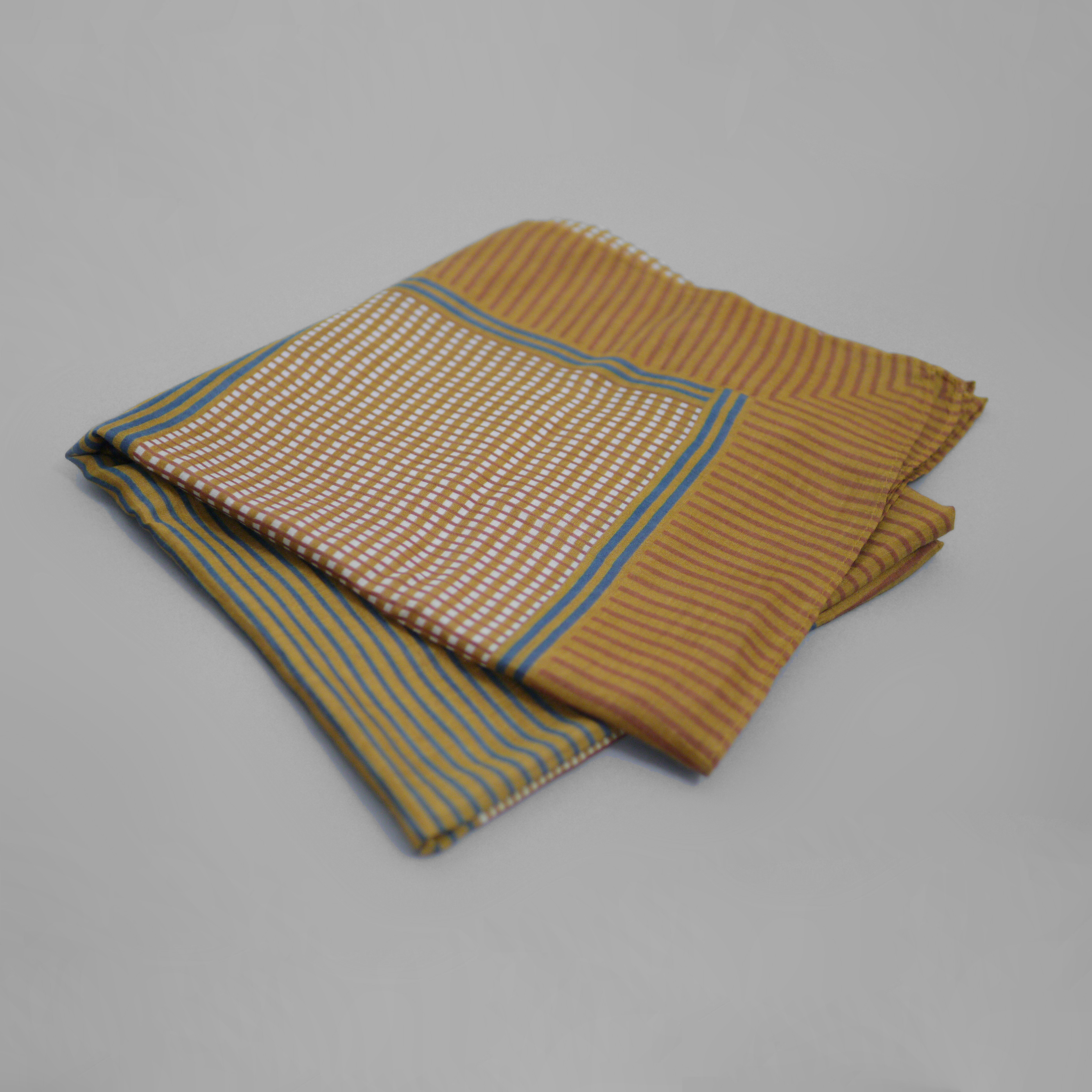 J.P.L. 豎紋方格絲巾 ╭ 2色 ╮