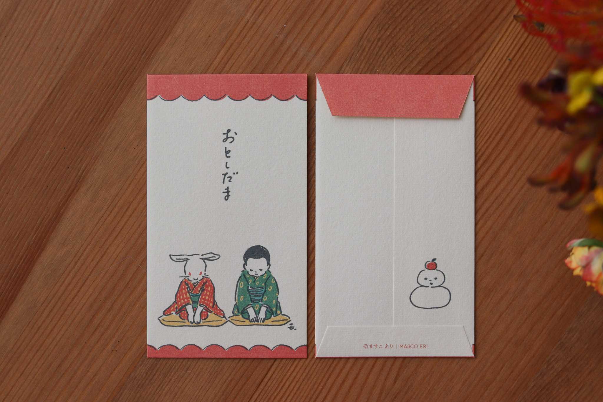 日本 伊予和紙 Mascoeri聯名 和紙 迷你紅包袋