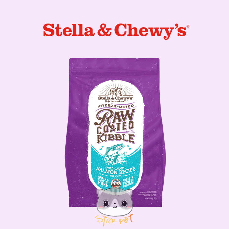 Stella & Chewy's Raw Blend Baked Kibble for Cats - Wild-Caught Salmon Recipe 10lbs
