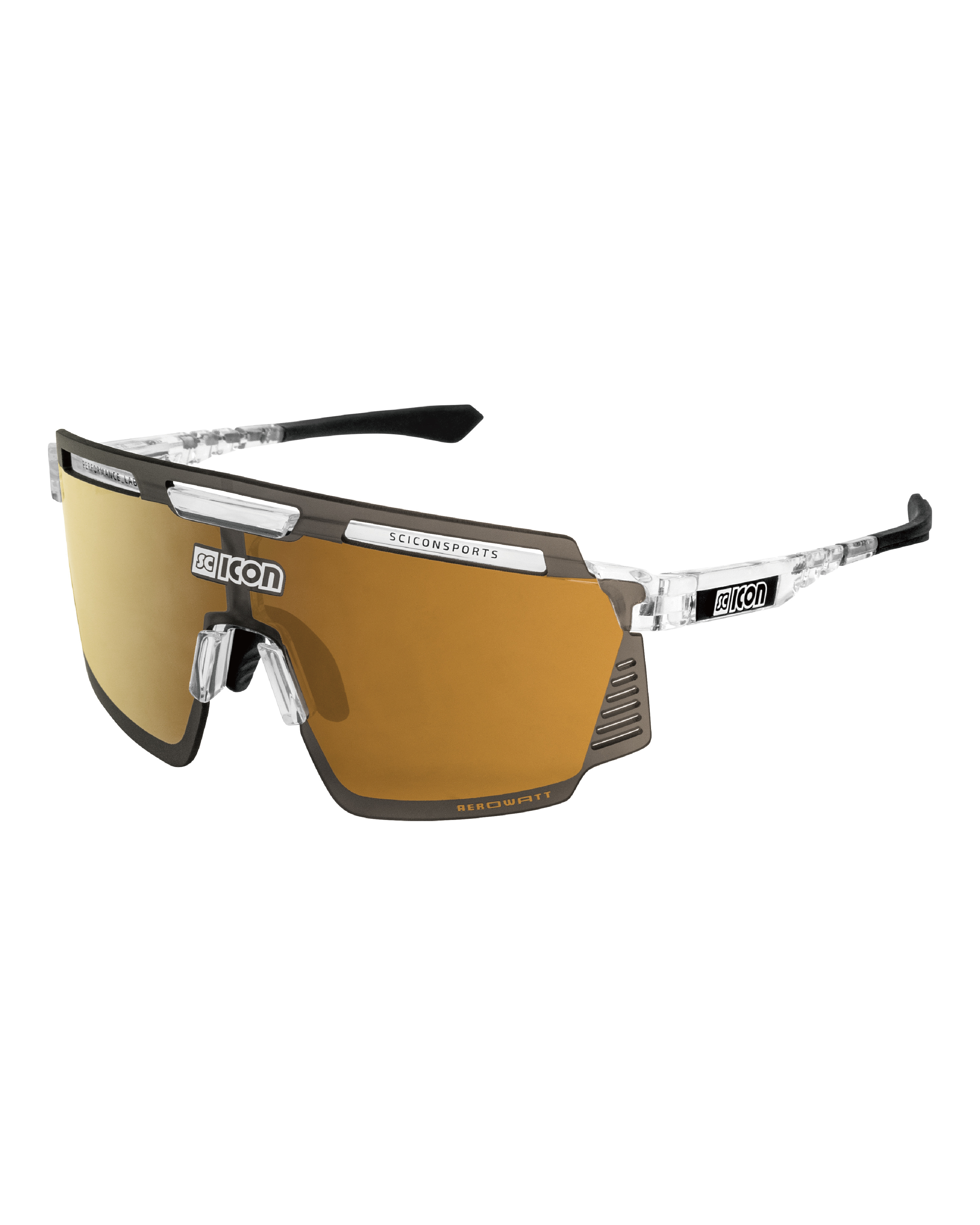 【SCICON】AEROWATT FOZA 運動眼鏡 透明鏡框 / 鏡面黃片