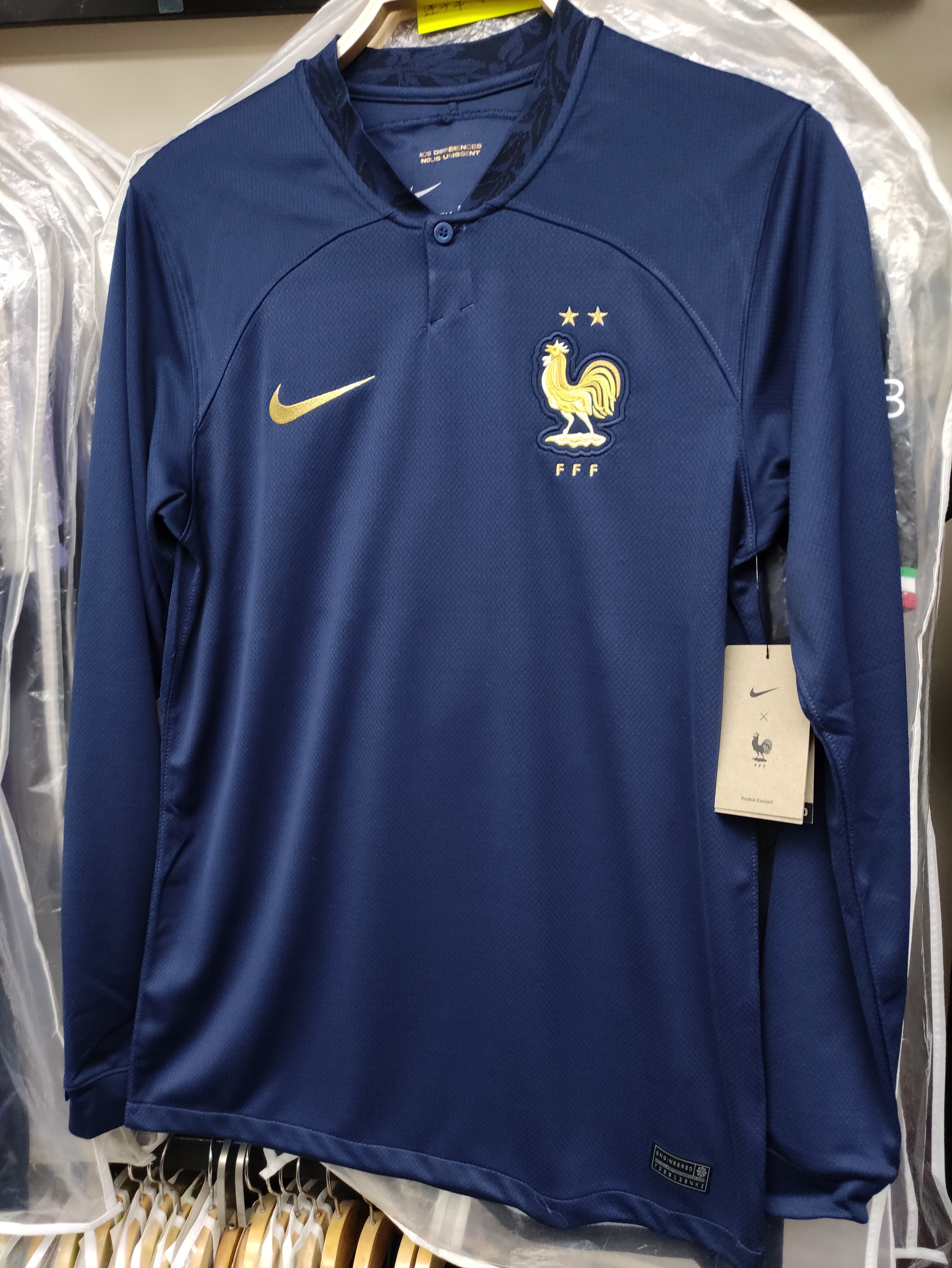 2022世界杯法國國家隊主場麥巴比長袖球迷版球衣