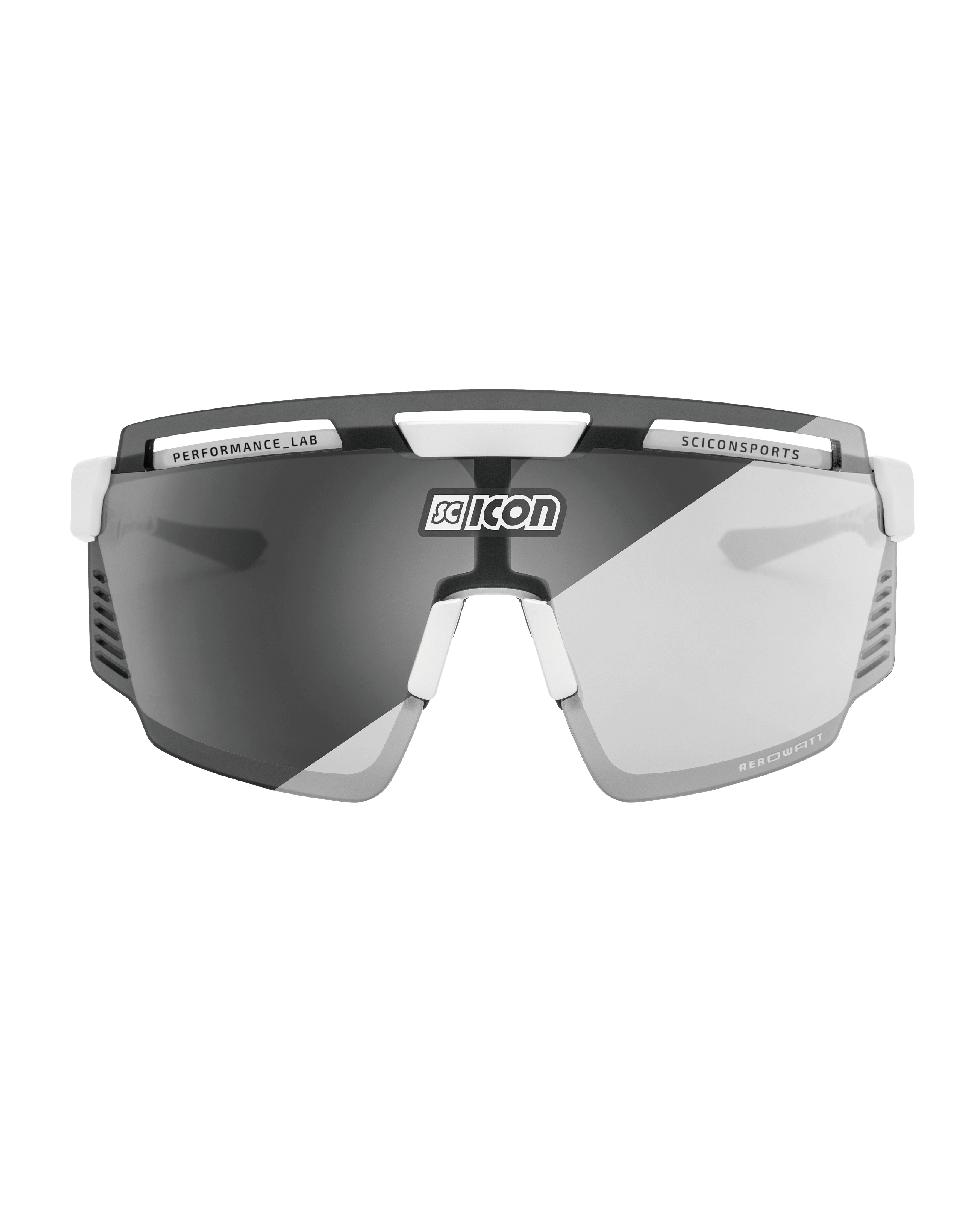 【SCICON】AEROWATT FOZA 運動眼鏡 亮光白框 / 變色鏡片