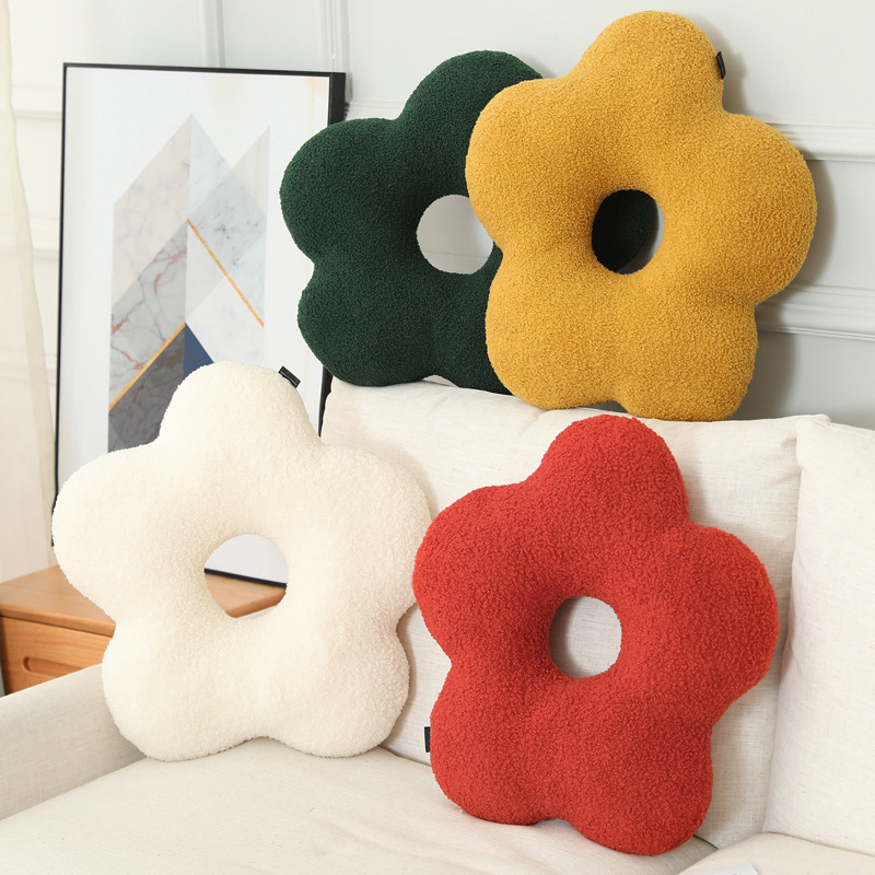 《1250》北歐風花朵球球抱枕