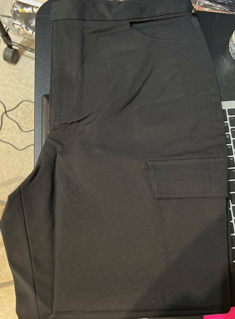 [S] DKNY ORGANIC MODERN HIGH RISE CROP PANTS,BLACK, D1DK0R58-BLK (SD226)