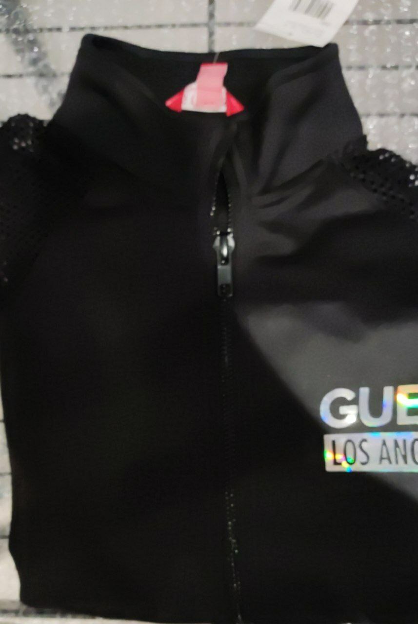 [S] GUESS JADEN ZIP TRICOT JACKET,JET BLACK, Q1YQ11R6C71-JET BLACK [FINAL SALE] (SGU183)