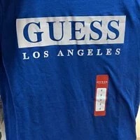 [S] GUESS GREG LOGO TEE,BLUE, 7628067881085 [FINAL SALE] (SGU188)