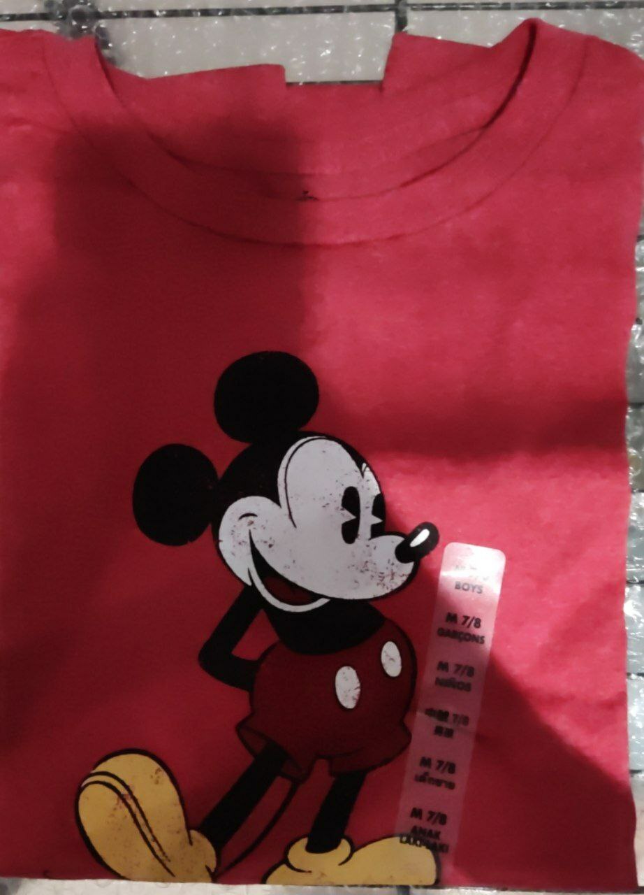 [S] DISNEY RED MICKEY T-SHIRT,RED, 456264232402 [FINAL SALE] (SY19)