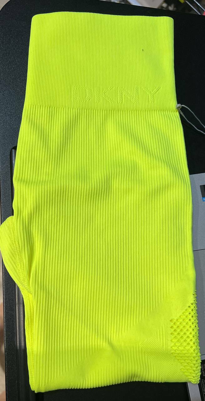 [S] DKNY HIGH WAISTED 7/8 RIB SEAMLESS TIGHT,ZEST, DP1P2594-ZST [FINAL SALE] (SD232)