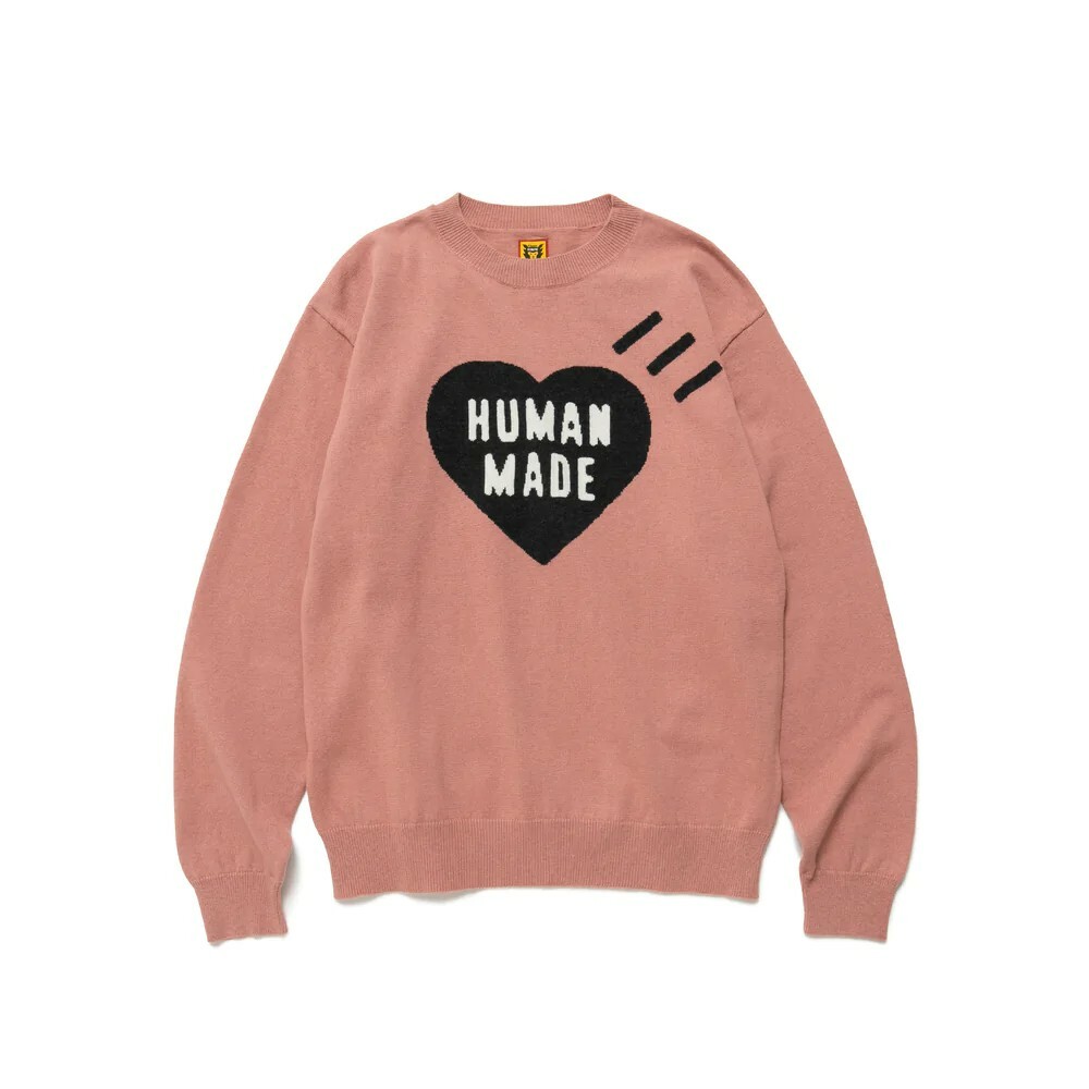 HUMAN MADE HEART L/S KNIT SWEATER 大愛心字體長袖針織衫