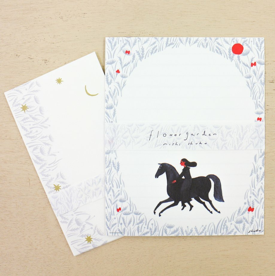 西淑:花園 和紙信紙信封組 日本表現社