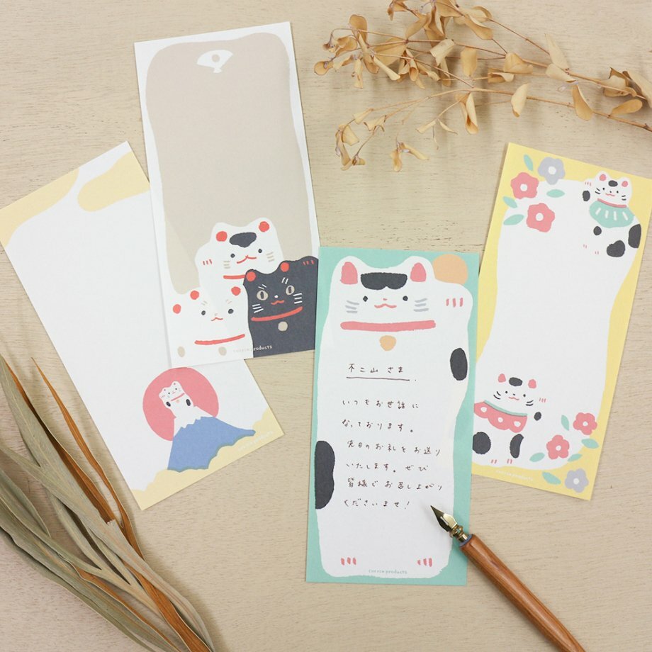 高旗将雄:招財貓 和紙一筆箋 日本表現社