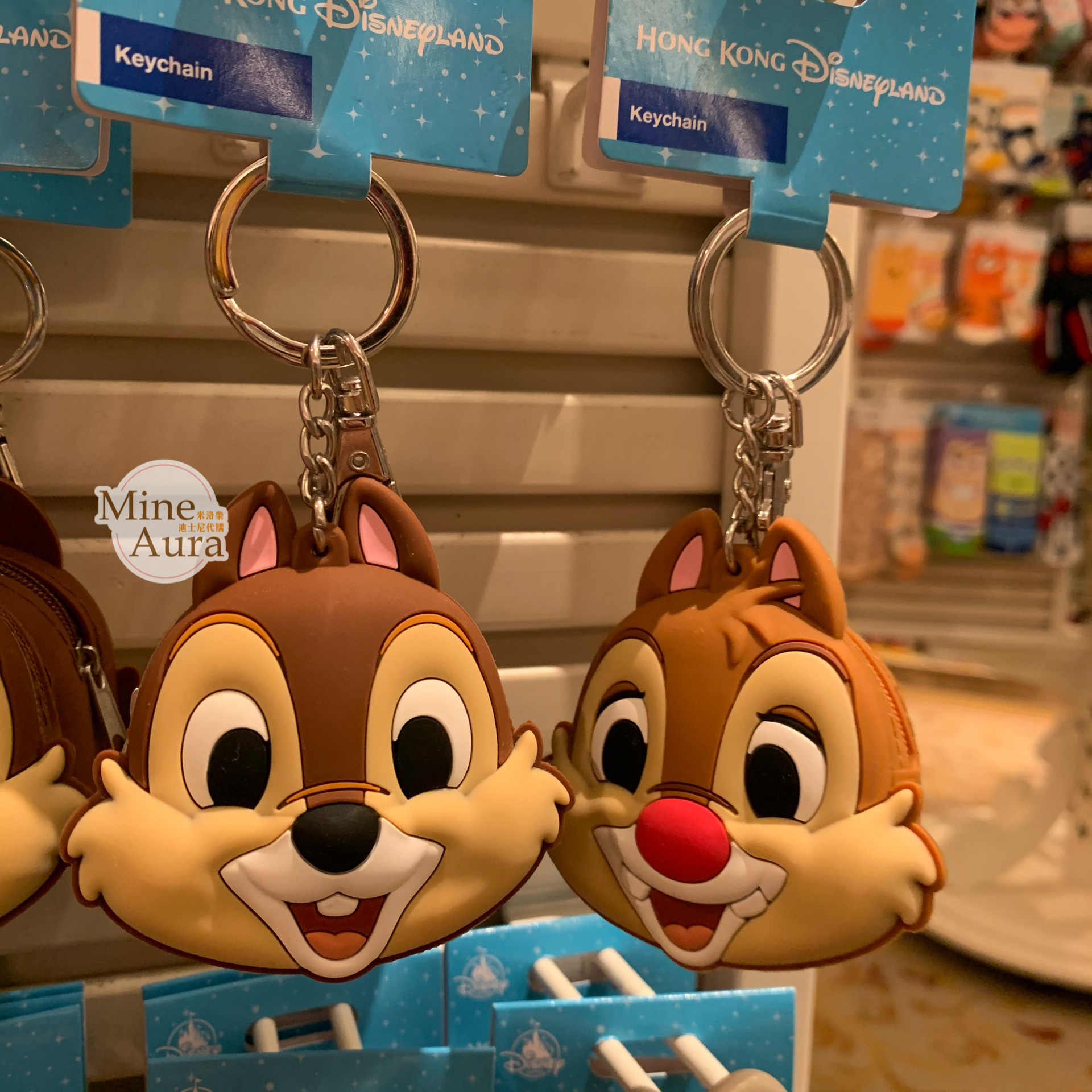 紅鼻 蒂蒂 Dale 大頭 造型 矽膠 零錢包  零錢包 鑰匙圈 吊飾 奇奇蒂蒂 Chip 'n Dale -香港迪士尼樂園
