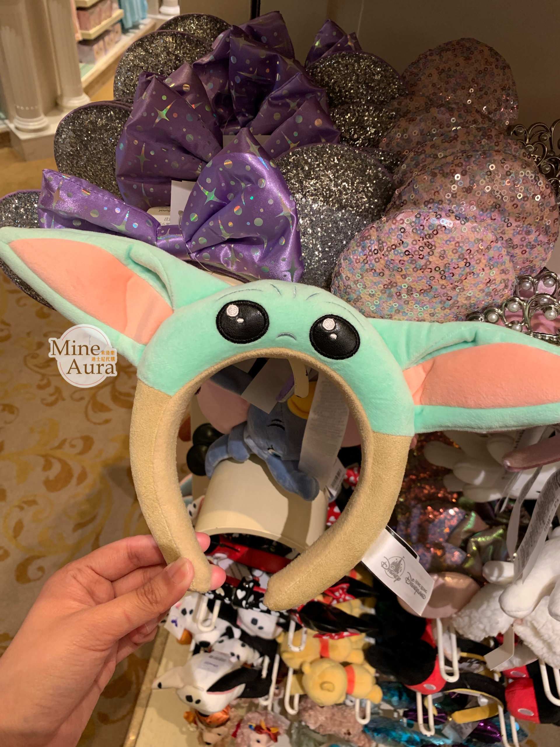 尤達 Yoda 絨毛造型 髮圈 髮箍 星際大戰 Star Wars -香港迪士尼樂園