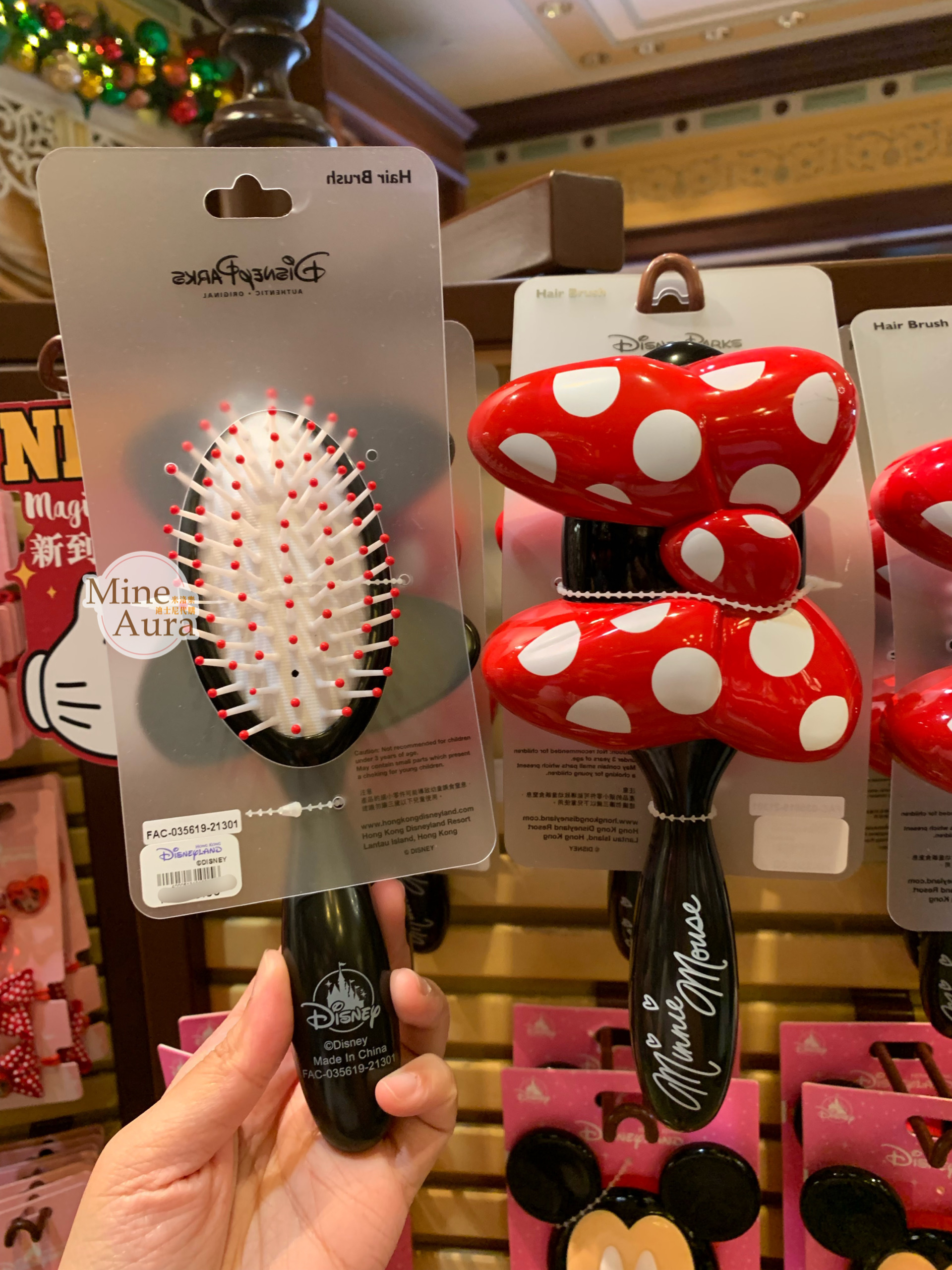 米妮 Minnie 蝴蝶結 立體造型 梳子 美髮梳 -香港迪士尼樂園