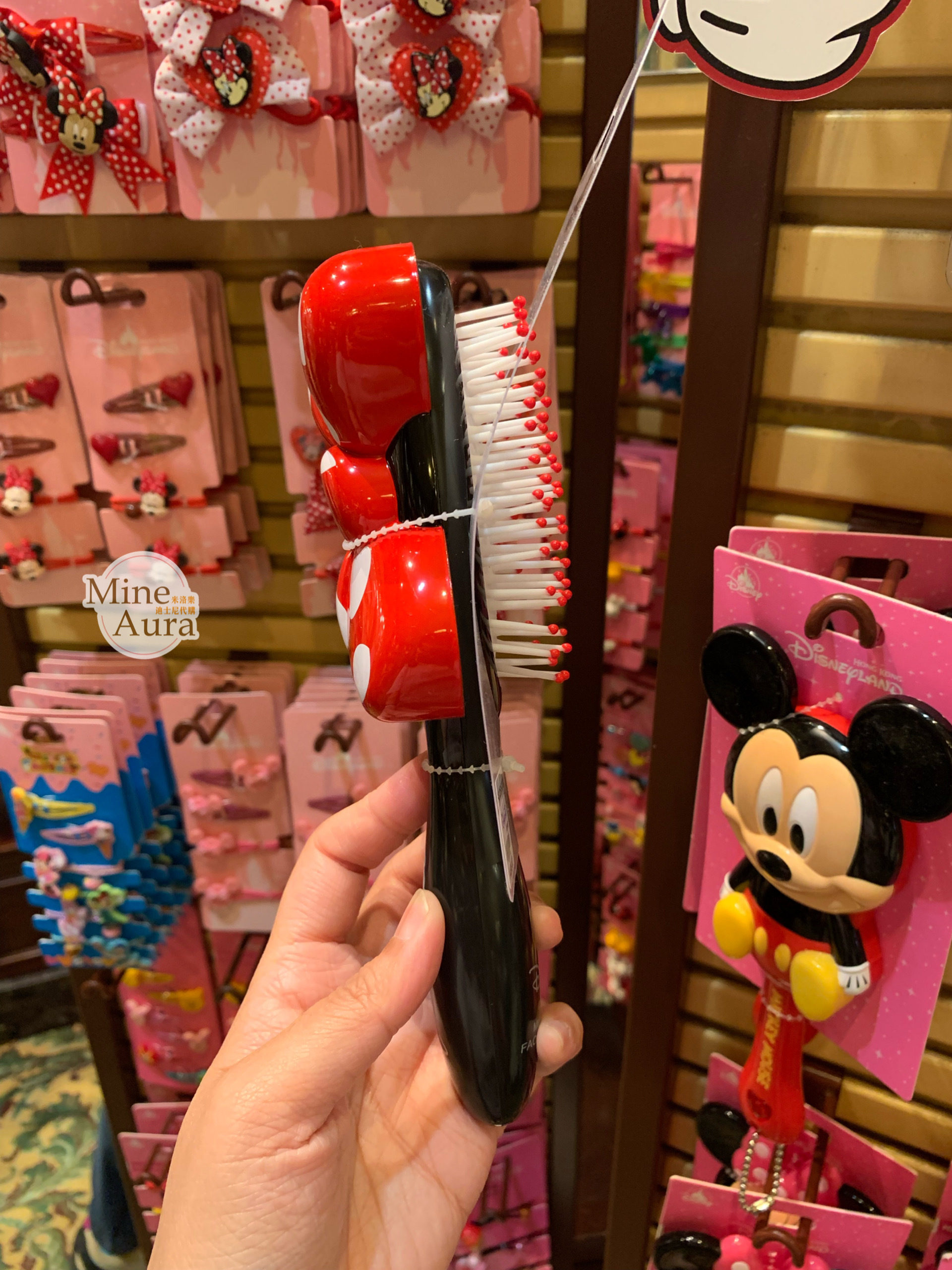 米妮 Minnie 蝴蝶結 立體造型 梳子 美髮梳 -香港迪士尼樂園