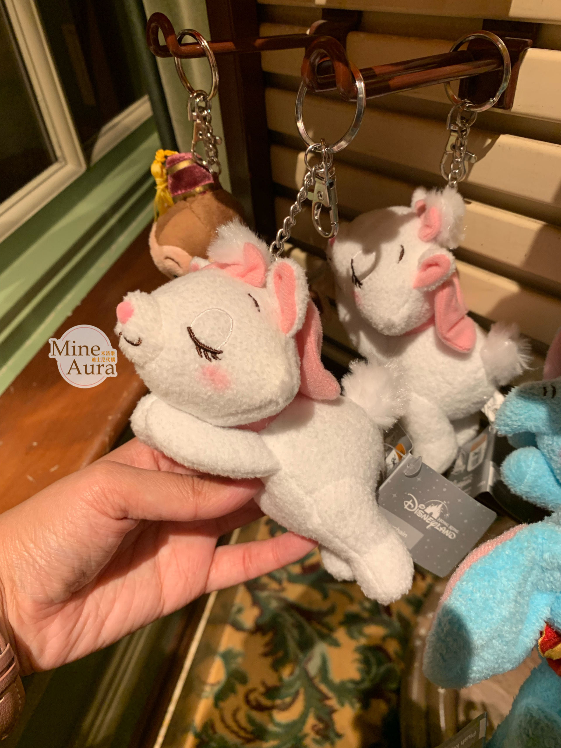 瑪莉貓 Marie趴趴睡顏 睡姿 趴姿 絨毛 鑰匙圈 吊飾 貓兒歷險記 The Aristocats -香港迪士尼樂園