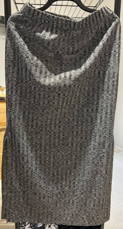 [S] DKNY MIDI RIBBED TUBE SKIRT,HEATHER GREY, P1HG7KSW-HTHR GREY FINAL SALE (SD244)