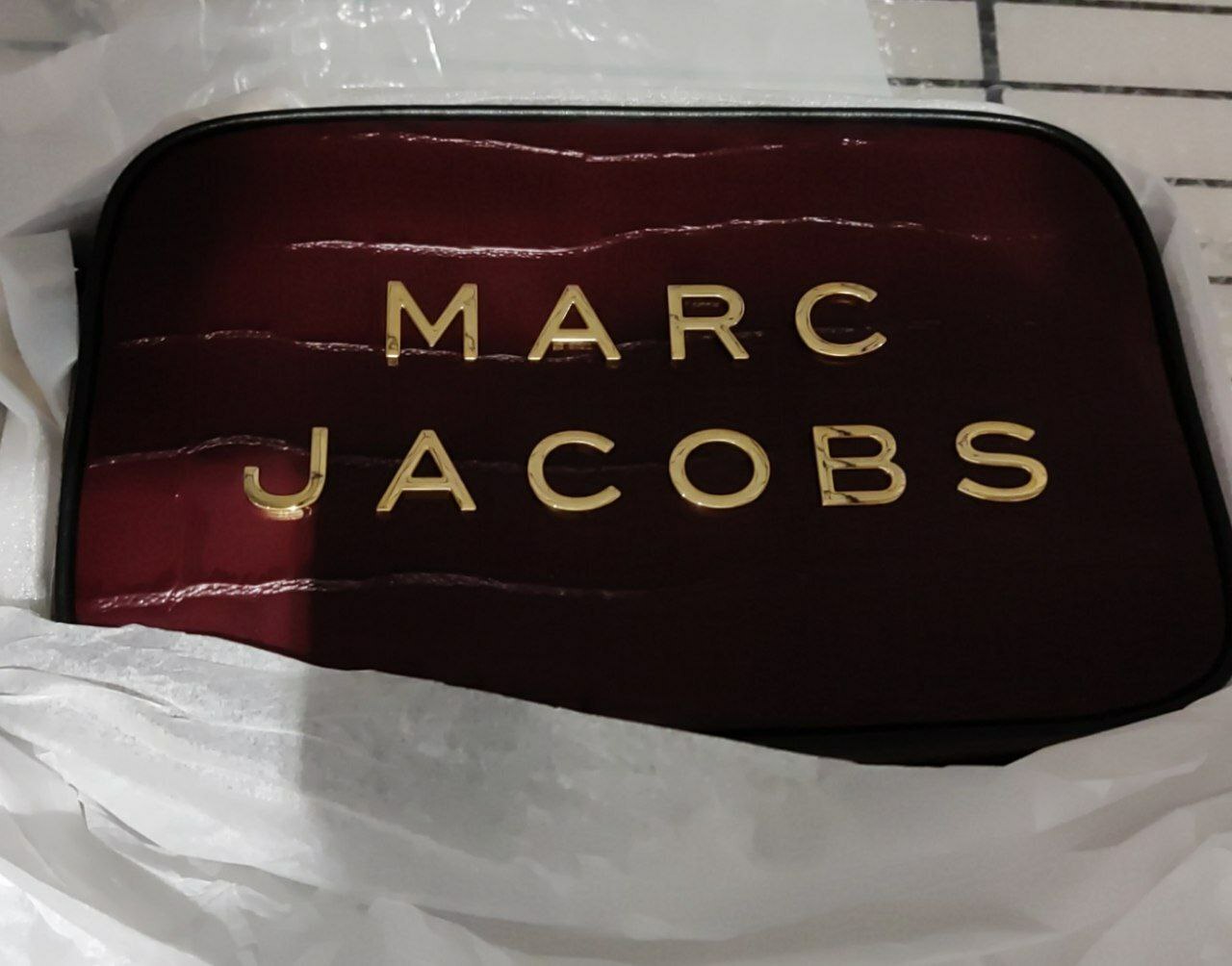 [S] MARC JACOBS SYRAH RED CROC FLASH CAMERA BAG, 191267931326 (SMJ45)