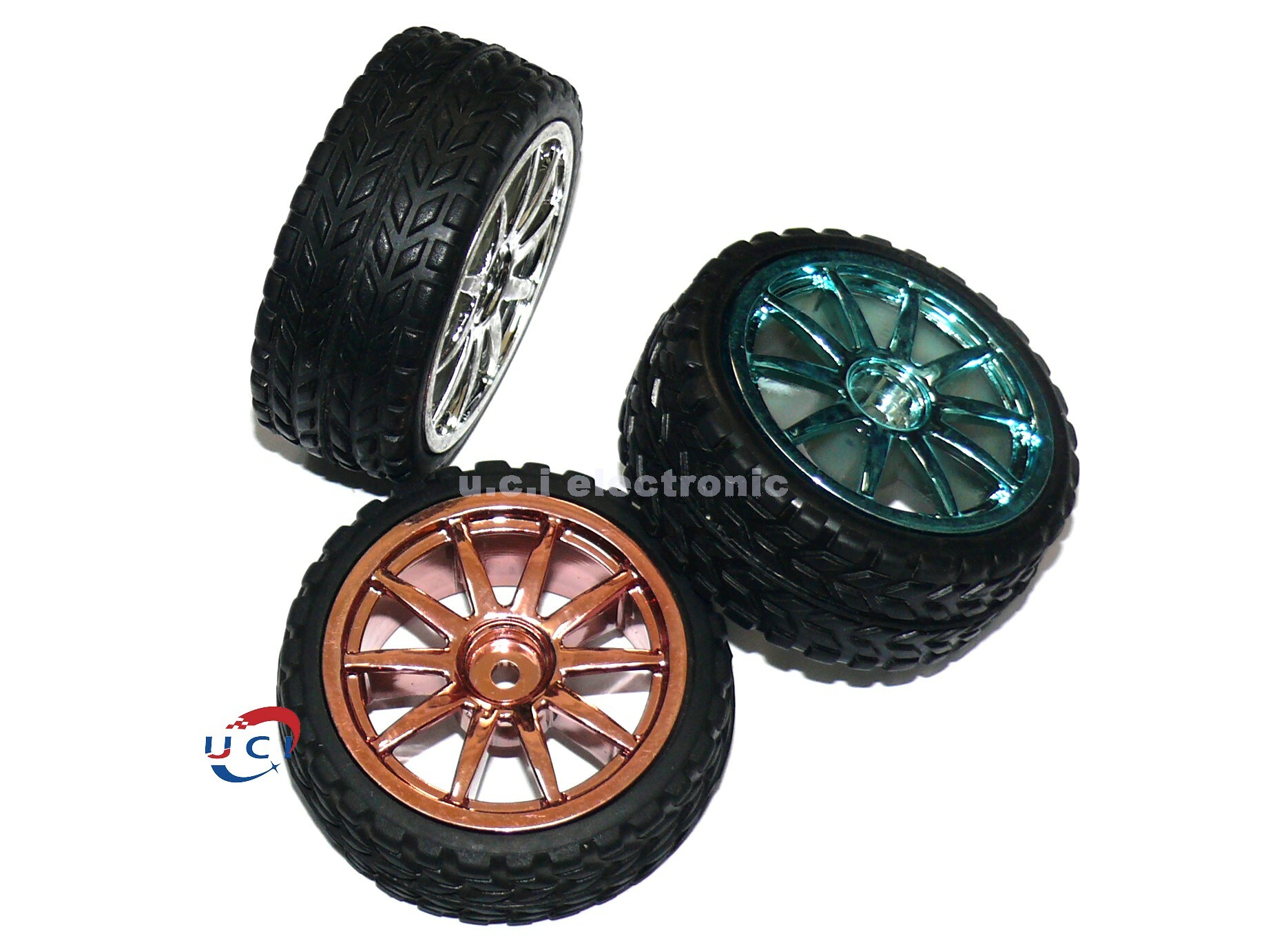 【UCI電子】(k-4) 智能 小車 車輪 65mm橡膠 輪胎 六角 孔 DIY模型玩具機器人配件1:10