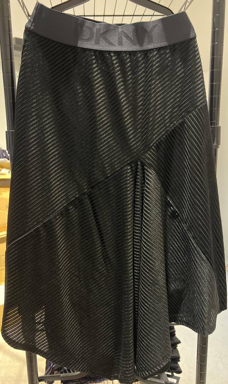 [S] DKNY ASYMMETRIC PULL-ON SKIRT,BLACK, P1JGUKTS-BLACK (SD250)