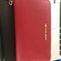 [S] MICHAEL KORS SCARLET RED WHRISTLET WALLET , 192877003342 (SMK211)