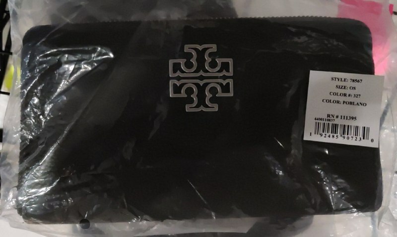 [S] TORY BURCH DARK GREEN LONG WALLET, 78567-327 (STB87)