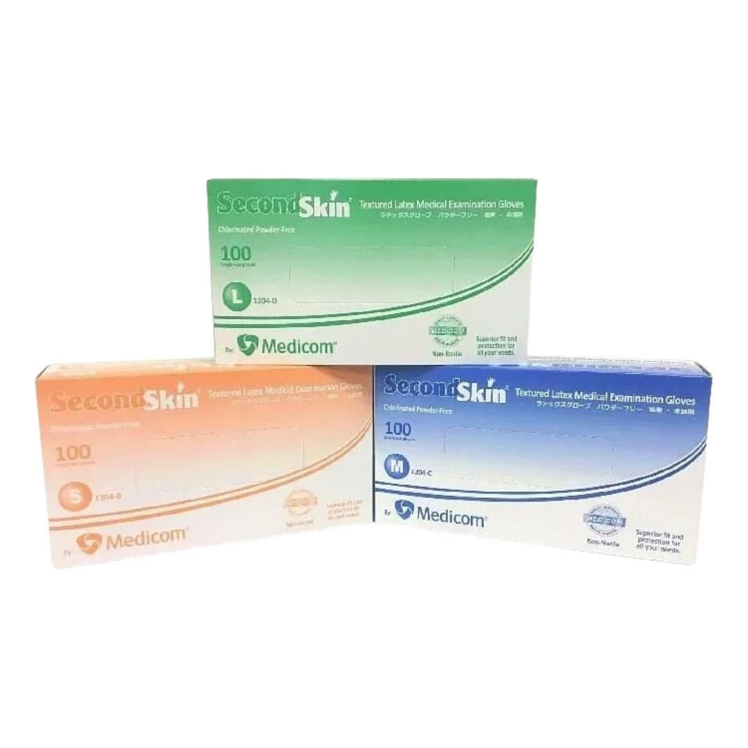 Medicom 麥迪康 - Second Skin 無粉乳膠手套 (細/中/大) | 100隻