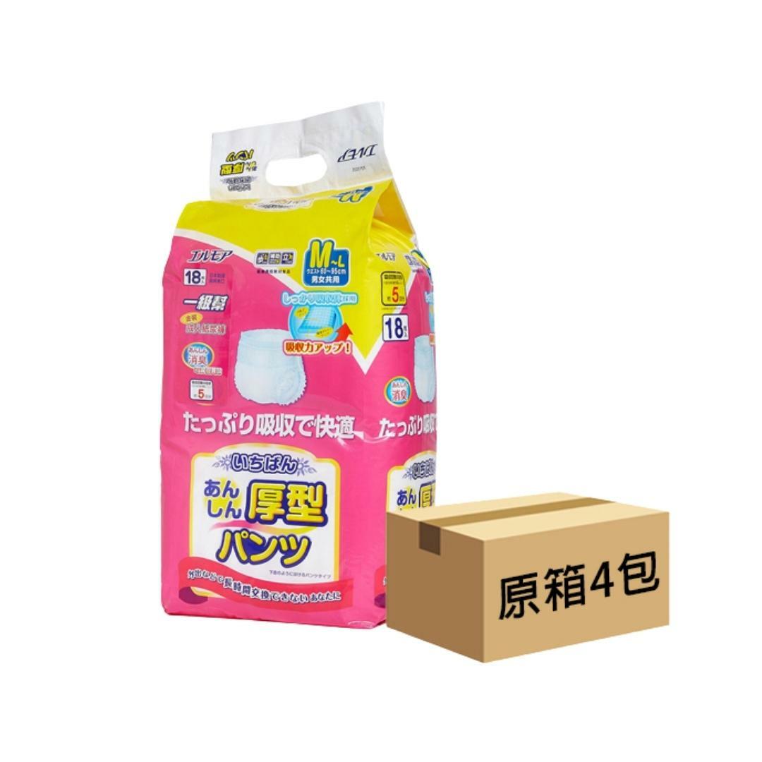 Ichiban 日本一級幫 - 金裝成人紙尿褲 (中) | (原箱4包 x 18片)