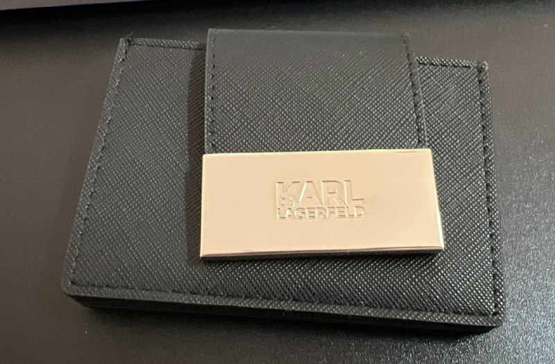 [S] KARL LAGERFELD K/MAU CARD HOLDER, 21WW3211-BLACK (SKL309)