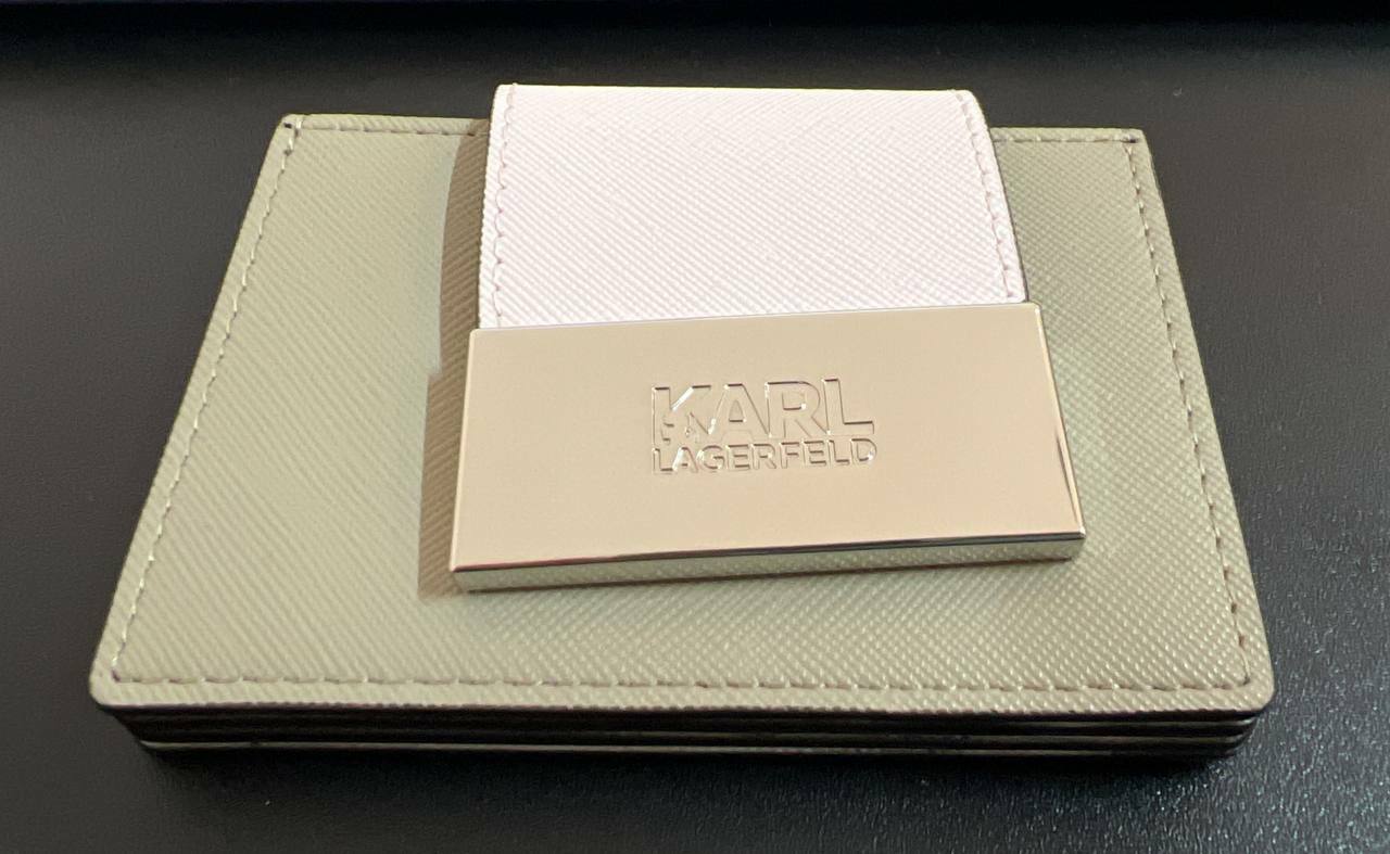 [S] KARL LAGERFELD K/MAU CARD HOLDER, 21WW3211-SAGE (SKL310)