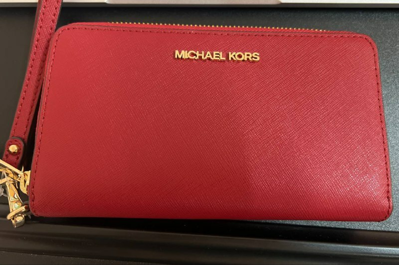 [S] MICHAEL KORS SCARLET RED WHRISTLET WALLET, 192877003342 (SMK214)