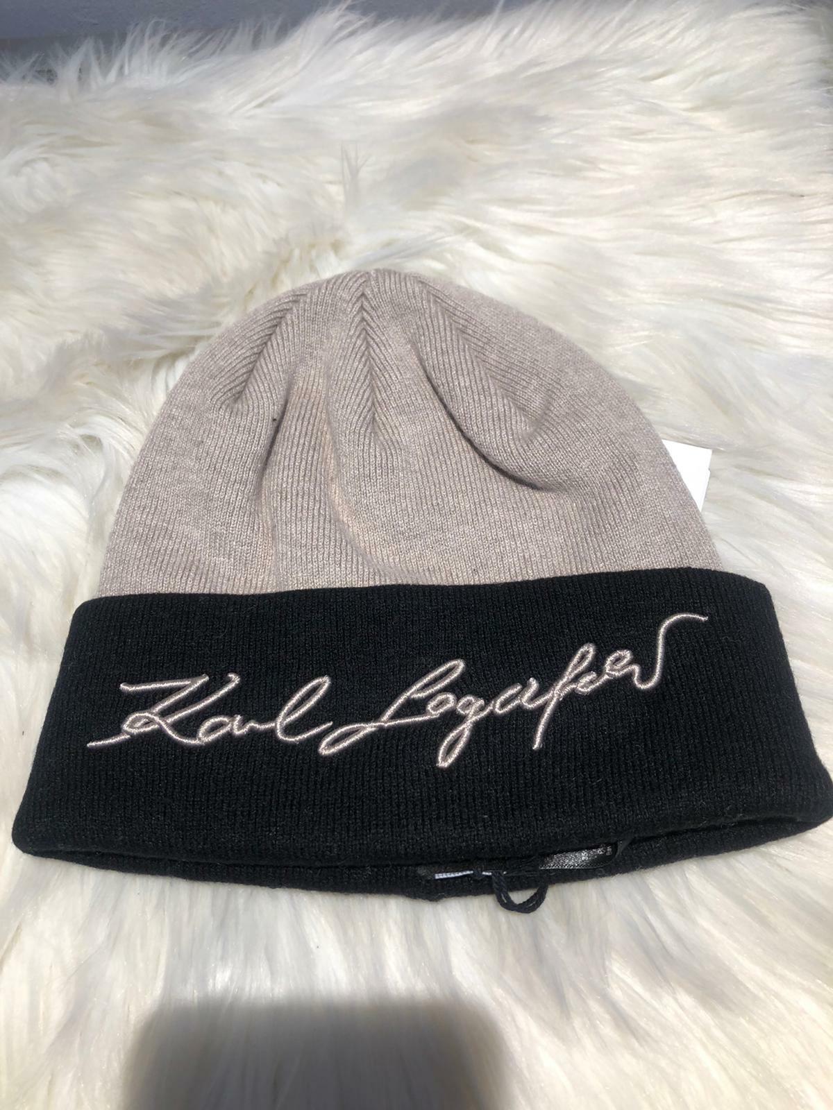 [S] KARL LAGERFELD SIGNATURE HAZELWOOD BEANIE,20WW3412-A191HAZELWOOD, 8720092642620 (SKL311)