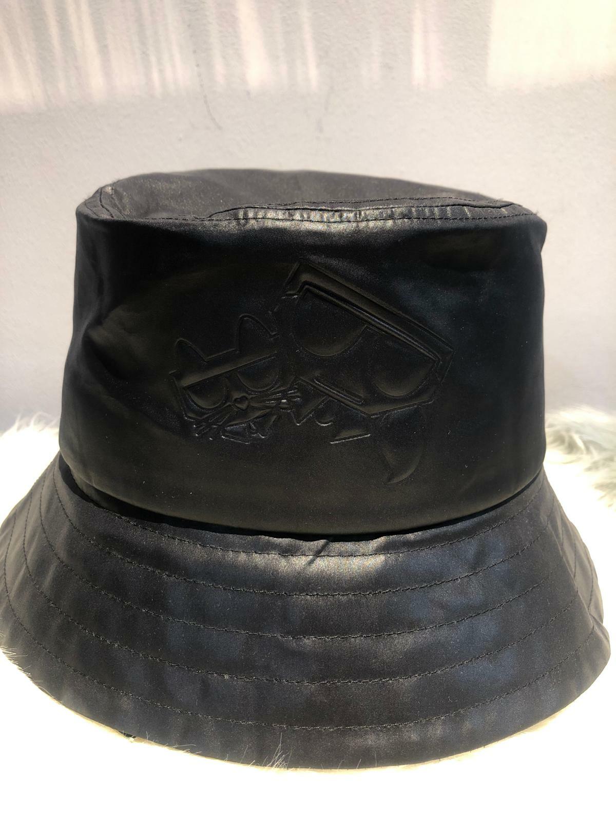 [S] KARL LAGERFELD BLACK K/KOCKTAIL METALLIC BUCKET HAT, 8720092705745 (SKL312)