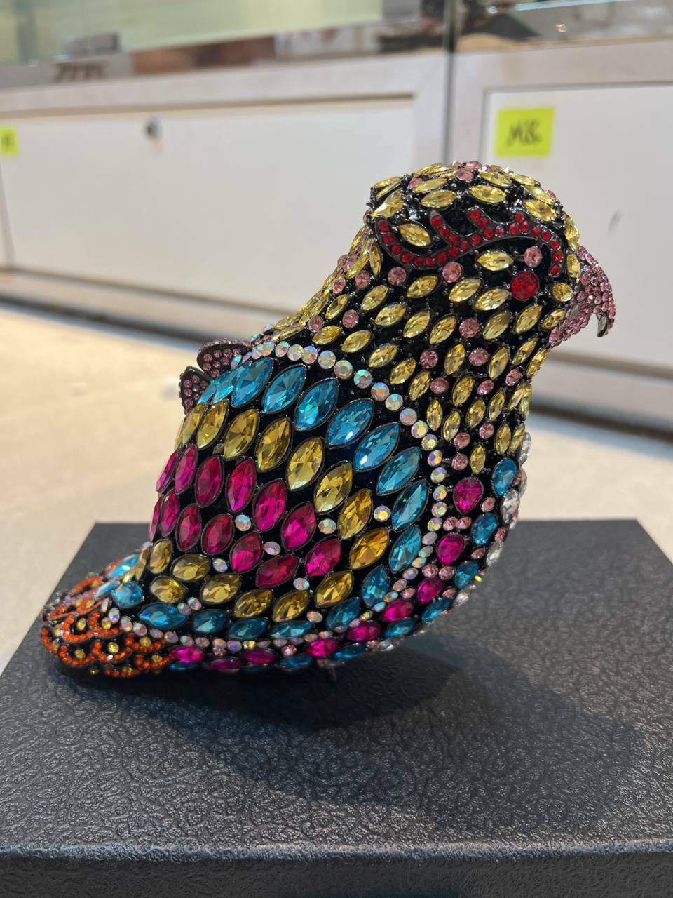 [S] BIRD MULTI COLOR CRYSTAL RHINESTONE CLUTCH, SZZ78 (SZZ78)