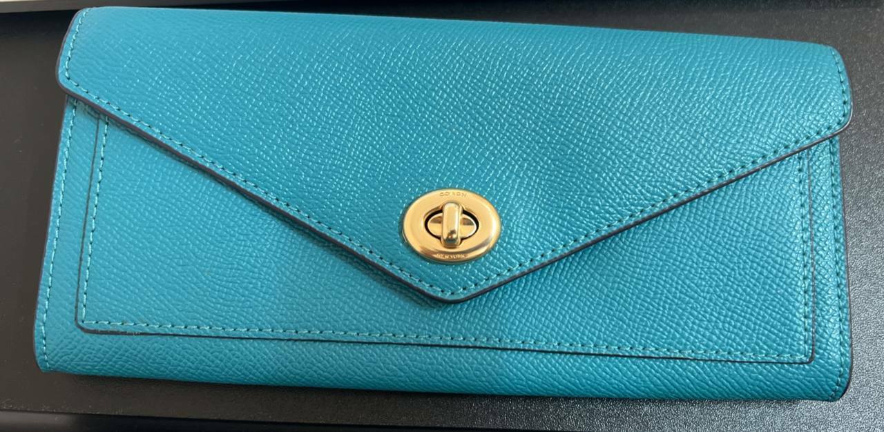 [S] COACH C3314 ENVELOPE WALLET TNLK,GREEN, 195031162510 (SCO141)