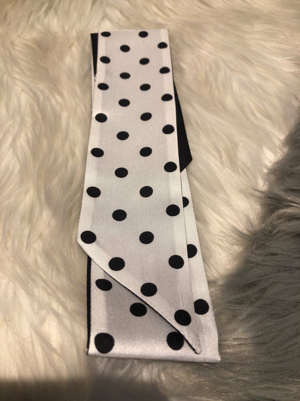 [S] FURLA POLKADOT TIE,WHITE/BLACK, SF87 (SF87)