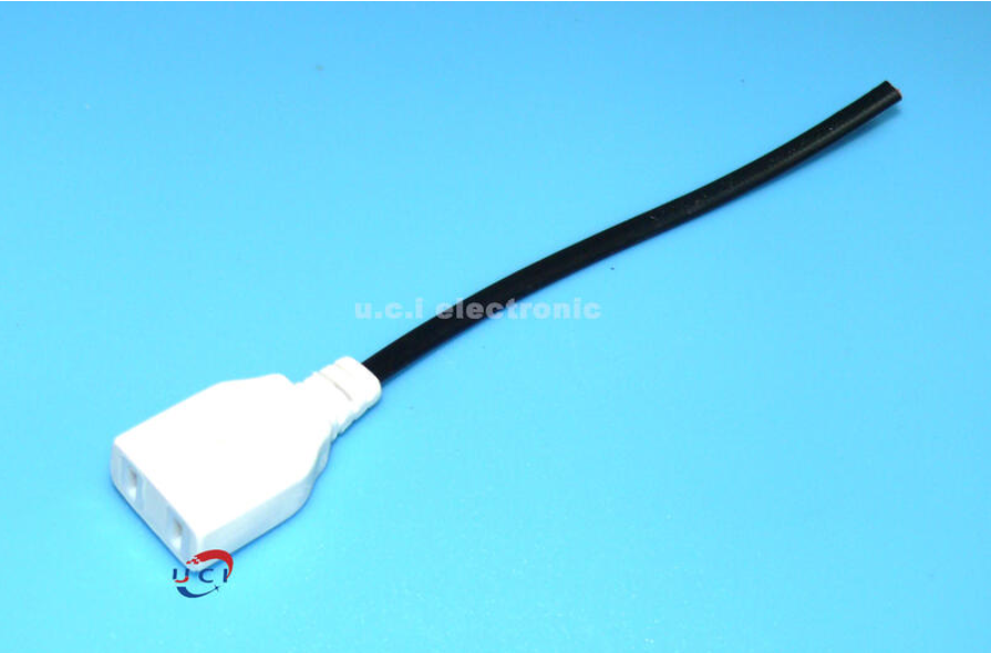 【UCI電子】(L-22) 帶線兩腳母插頭 帶線兩孔插座 監控電源箱室外防水插座 220V10A
