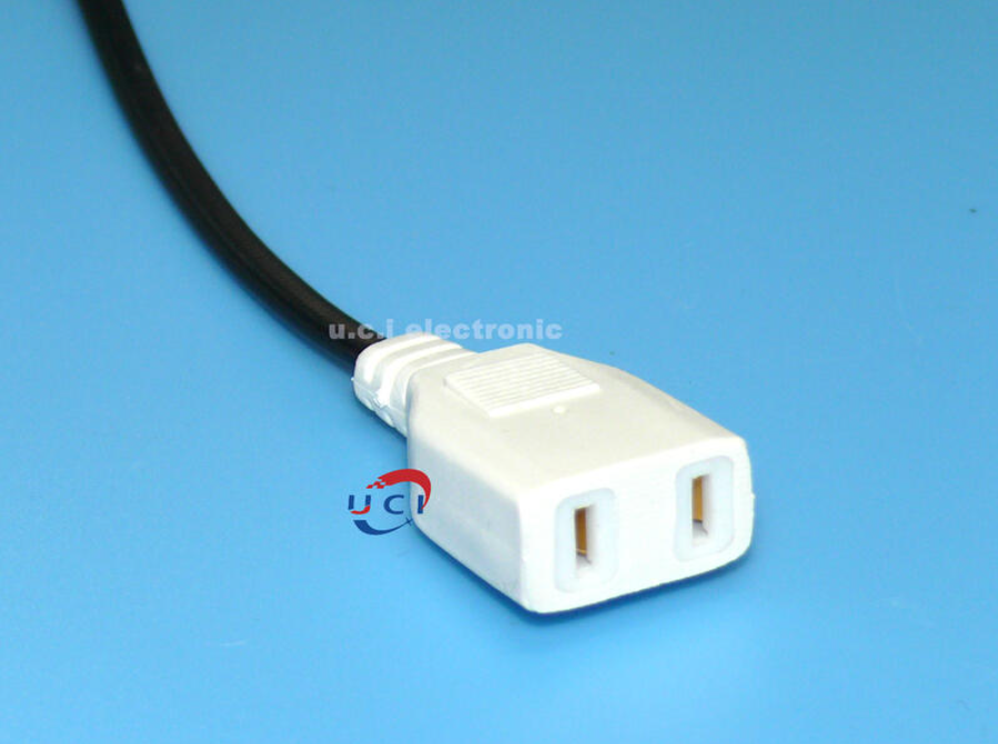 【UCI電子】(L-22) 帶線兩腳母插頭 帶線兩孔插座 監控電源箱室外防水插座 220V10A