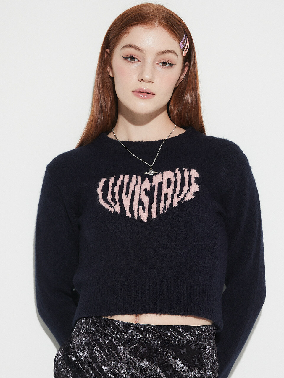 LUVISTRUE OW HEART LOGO KNIT