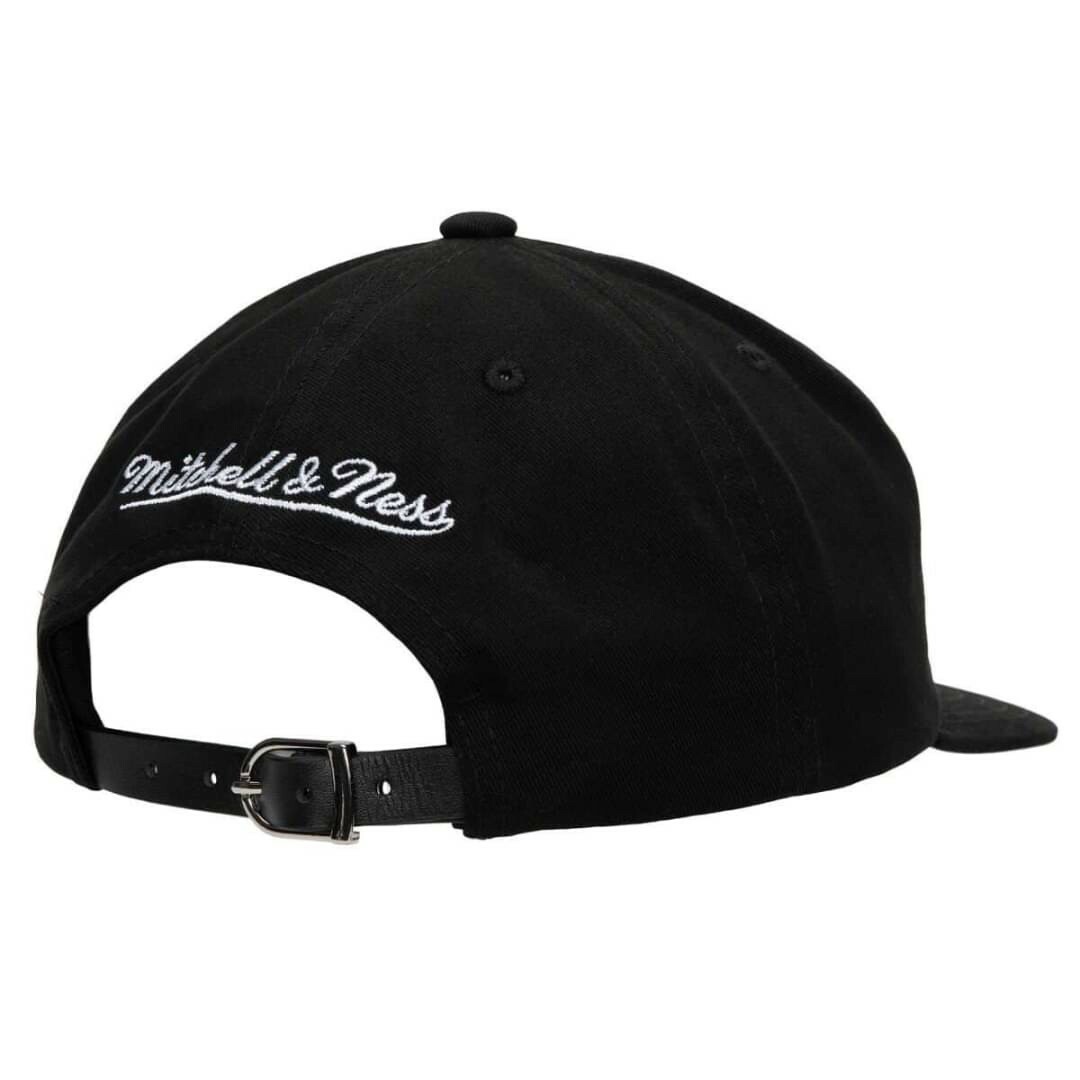 MMJ x Mitchell & Ness刺繡骷髏Logo 黑色後扣棒球帽
