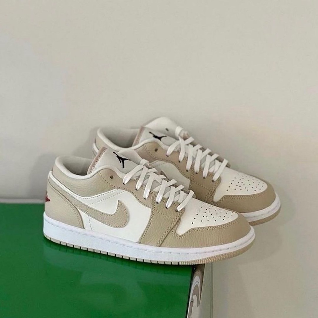iSNEAKERS｜Air Jordan 1 Low SE White Tan 奶茶 皮革 男鞋 FB7168-121