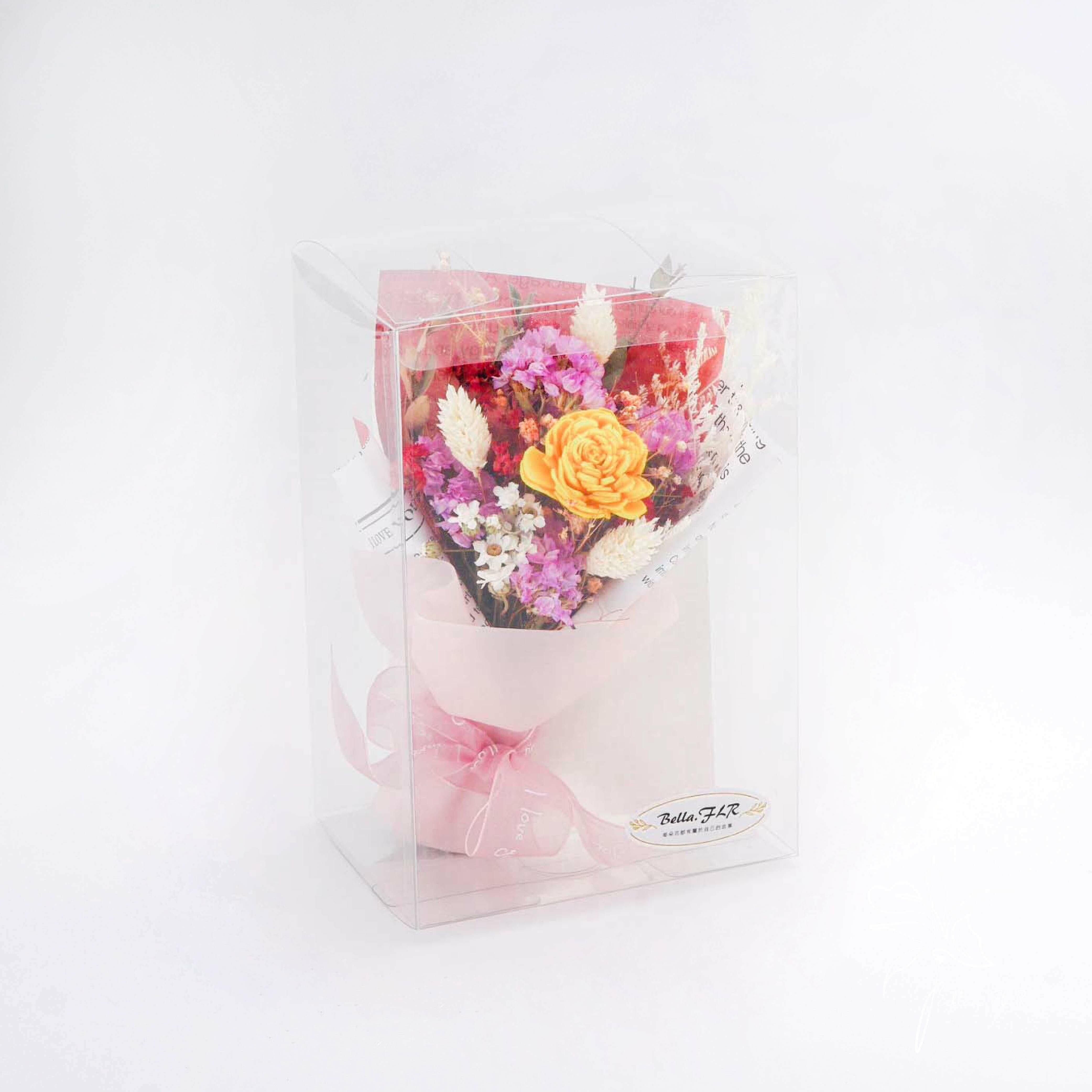 【紙上的溫暖】乾燥、永生花束卡片 - 不挑色