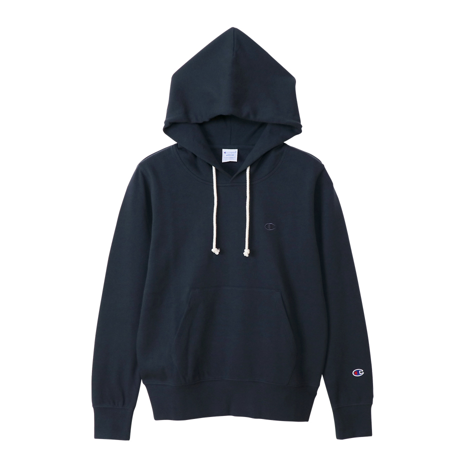 女款- BASIC 小C素面連帽衛衣-深藍（CW-T108-370）