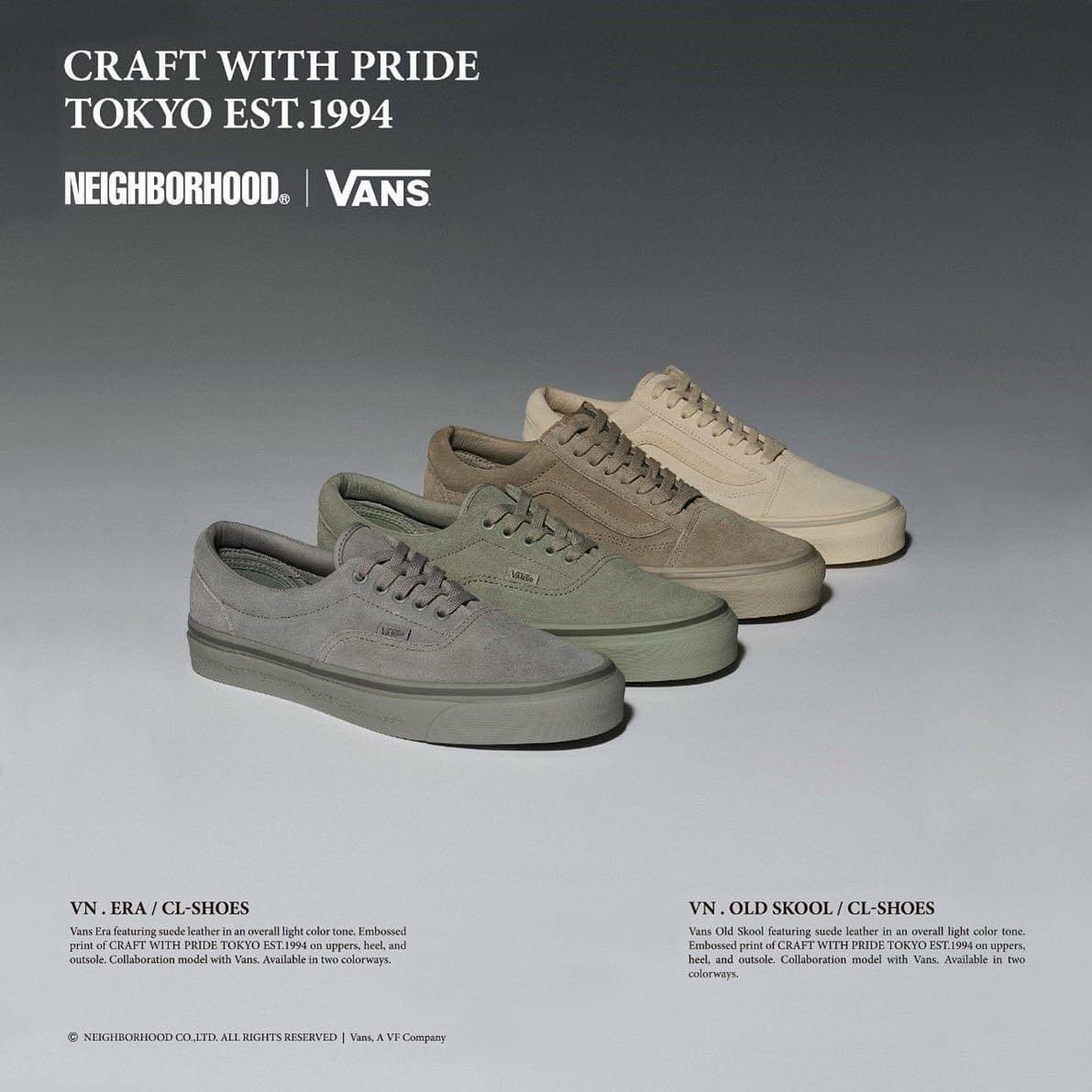 NEIGHBORHOOD® x VANS® ERA 95 DX 灰色深灰VN . ERA / CL-SHO