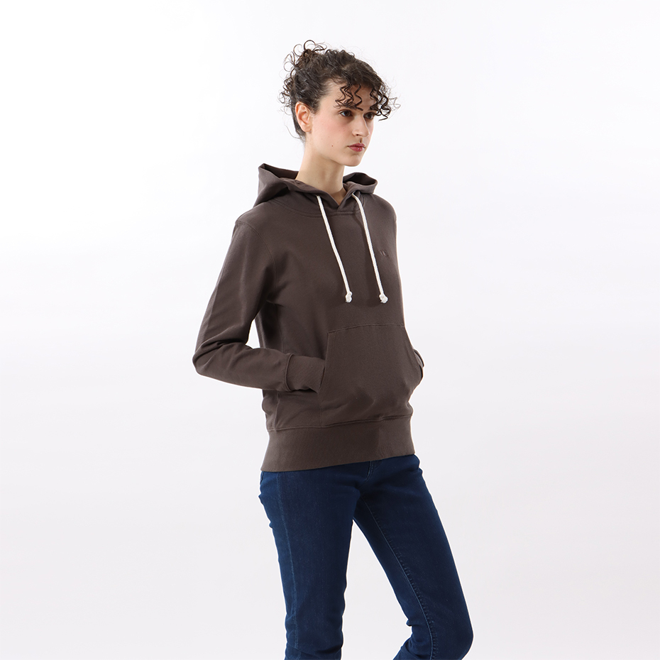 女款-小C素面連帽衛衣-深棕（CW-T108-870）