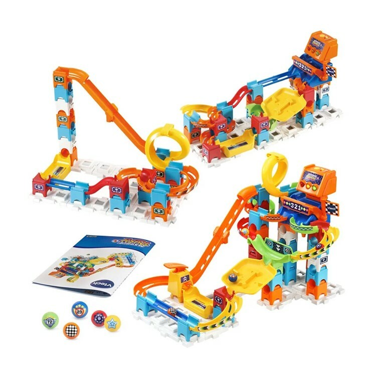 《 英國Vtech 》 智能滾球積木建構軌道組 - 飆速賽道