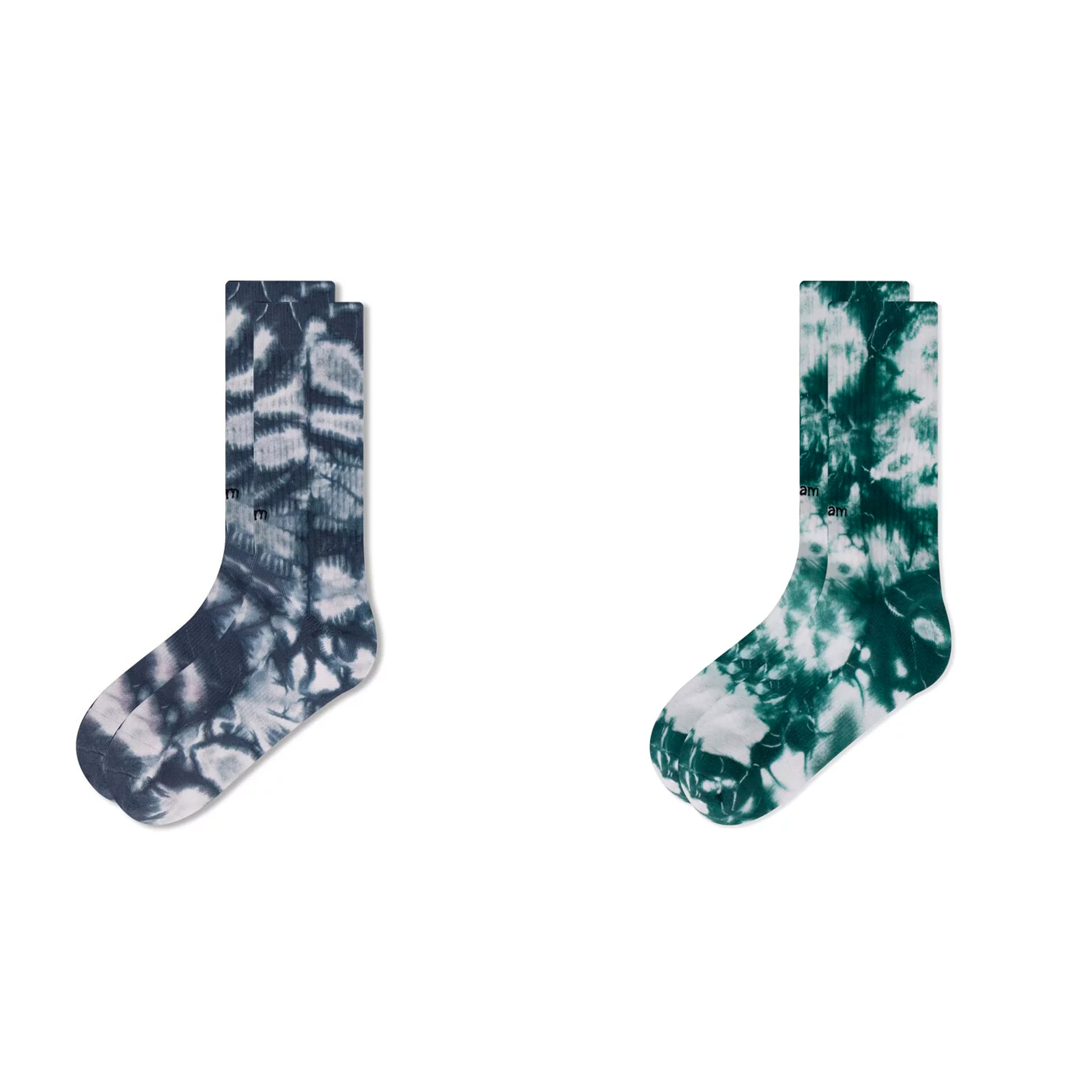 faam Marble Tie Dye 石墨藍 / 石墨綠 - 中高筒運動休閒襪